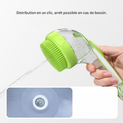 FurryFusion Balai de bain en silicone pour animaux de compagnie
