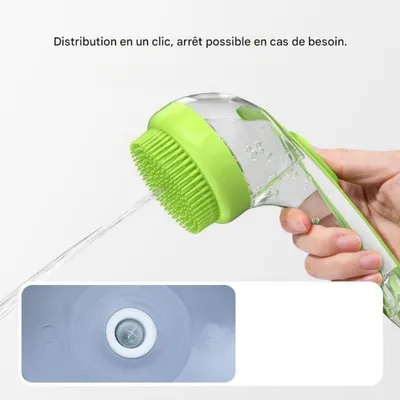 FurryFusion Balai de bain en silicone pour animaux de compagnie