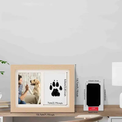 FurryFusion Cadre pour empreintes de pattes d'animal de compagnie