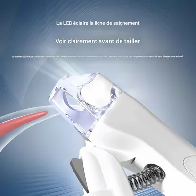 FurryFusion Ciseaux à ongles pour animaux de compagnie avec LED