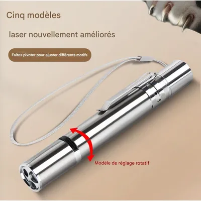 FurryFusion Baton laser multifonctionnel en métal pour chats