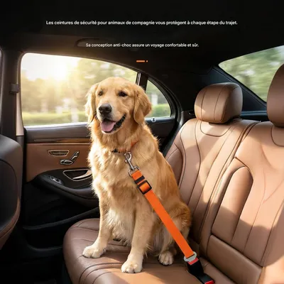 FurryFusion Ceinture de sécurité pour animaux de compagnie