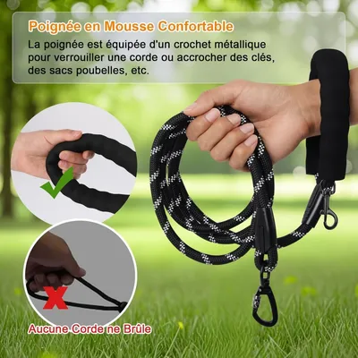 Longe Dressage Chien - Réfléchissante, Tous Chiens