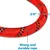 Laisse de Dressage Réfléchissante 2.2m Rouge