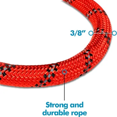 Laisse de Dressage Réfléchissante 2.2m Rouge