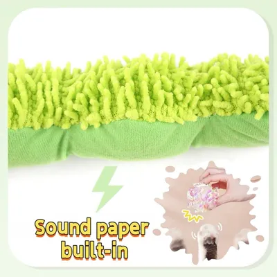 Jouet interactif chenille en peluche à l'herbe à chat