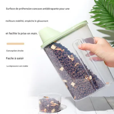 FurryFusion Bocal de stockage de nourriture pour animaux de compagnie