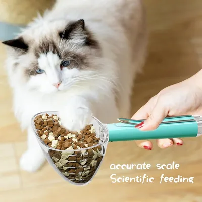 MCBOSON Cuillère Doseur Animaux : Échelle 20-180ml + Clip de Fermeture