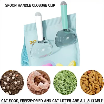 MCBOSON Cuillère Doseur Animaux : Échelle 20-180ml + Clip de Fermeture