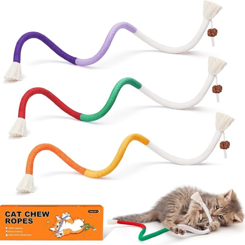 Lot de 3 Jouets à Mâcher pour Chats - Rechargeable en Herbe à Cha