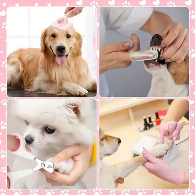 FurryFusion Ensemble de soins pour chien en 8 pièces