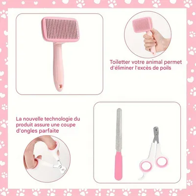 FurryFusion Ensemble de soins pour chien en 8 pièces