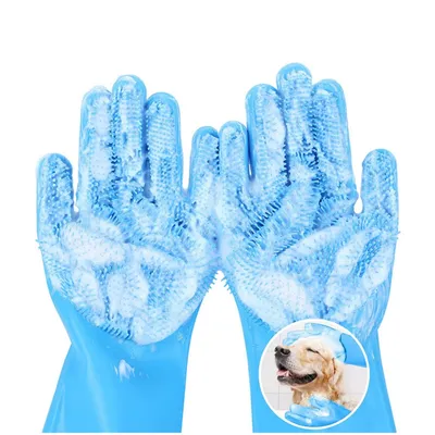 FurryFusion Gants en silicone pour laver les animaux