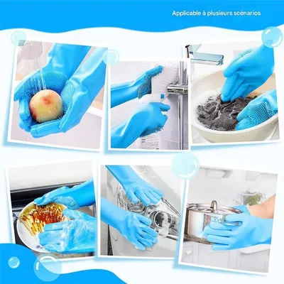 FurryFusion Gants en silicone pour laver les animaux