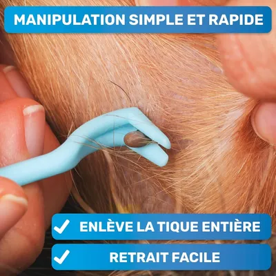 3 Tire-Tiques S/M/L - Pour Chiens/Chats/Humains, Sans Douleur,