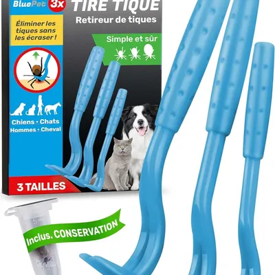MCBOSON S/M/L (Sans Douleur) 3 Tire-Tiques Chiens Chats Humains