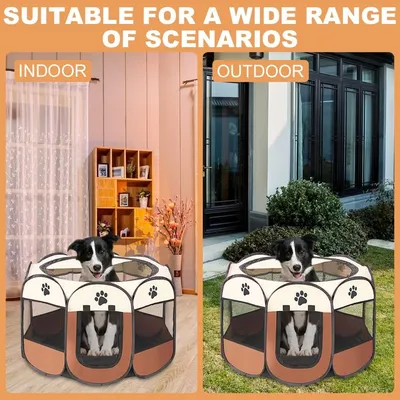 MCBOSON Faltbarer Hundezwinger 90x90x58cm: Für Welpen, Katzen, Kaninchen