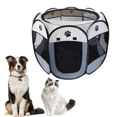 Parc Chien Pliable 90x90x58cm : Pour Chiots, Chats, Lapins