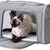 MCBOSON Homologué avion pliable gris (43x28cm) sac transport chat chien MCBOSON Homologué avion pliable gris (43x28cm) sac transport chat chien