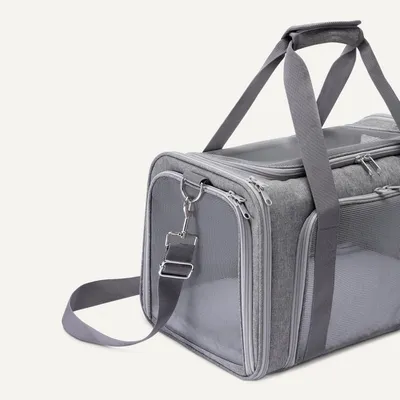MCBOSON Homologué avion pliable gris (43x28cm) sac transport chat chien MCBOSON Homologué avion pliable gris (43x28cm) sac transport chat chien