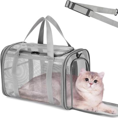 Sac Transport Chat & Petit Chien - Respirant, Pliable, 5kg, Voyage Voiture