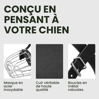 Muselière Chien Fil de Fer XL - Pour Chiens Moyens/Grands (Berger Allemand)