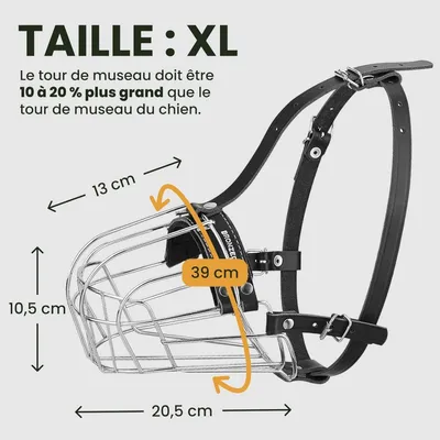 Muselière Chien Fil de Fer XL - Pour Chiens Moyens/Grands (Berger Allemand)
