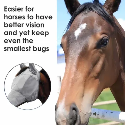 FurryFusion Masque anti - moustiques pour cheval FurryFusion Masque anti - moustiques pour cheval
