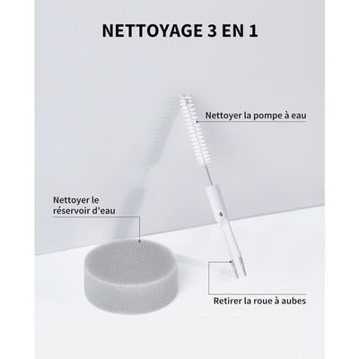 Zoomtopia Kit de limpieza para fuentes de agua PETKIT con cepillo y esponja