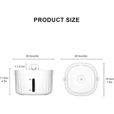 MCBOSON Fontaine Chat Filtration Quadri, Grande Capacité,Silencieuse