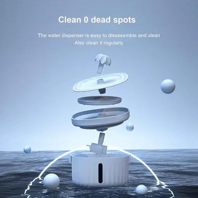 MCBOSON Fontaine Chat Filtration Quadri, Grande Capacité,Silencieuse