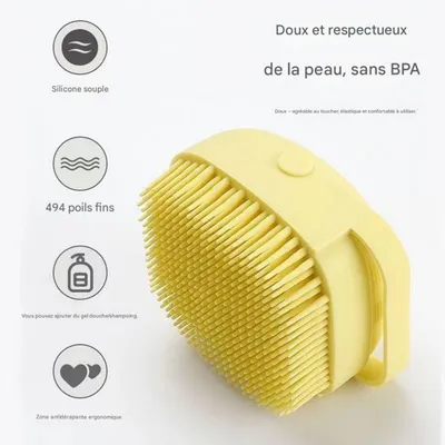 FurryFusion Brosse de bain en silicone pour animaux