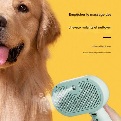 FurryFusion Peigne à brosser avec spray pour animaux de compagnie