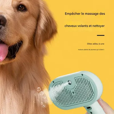 FurryFusion Peigne à brosser avec spray pour animaux de compagnie