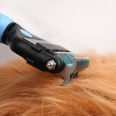 MCBOSON Brosse Démêlante Double Lame : Pour Chats & Chiens Poil Long