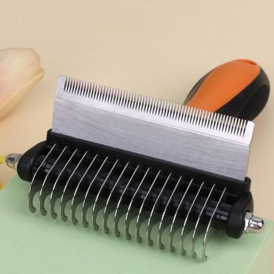 MCBOSON Brosse Démêlante Double Lame : Pour Chats & Chiens Poil Long
