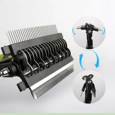 MCBOSON Brosse Démêlante Double Lame : Pour Chats & Chiens Poil Long