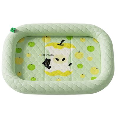 MCBOSON Tapis rafraîchissant jaune pour chien à motif ours 50×40×5.5cm