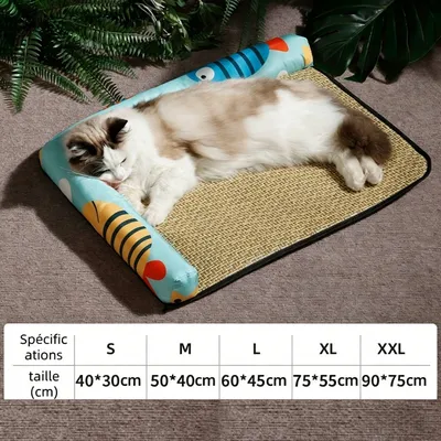 MCBOSON Tapis d'été rafraîchissant pour chats et chiens Jaune 50×40cm