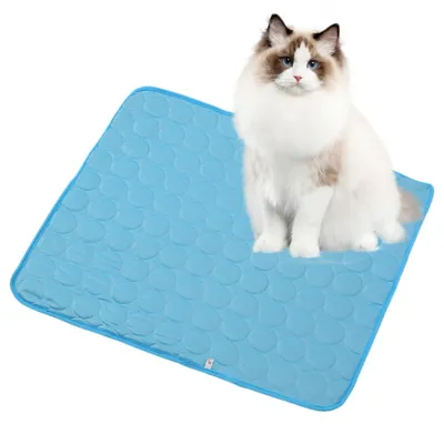 MCBOSON Coussin Refroidissant Bleu Ice Bean pour Chats & Chiens : Été Frais