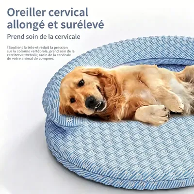 MCBOSON Couchage d'été adapté aux chats et aux chiens, 45 x 60 cm Gris