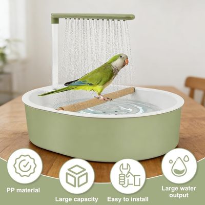 MCBOSON Ducha automática para pájaros: duradera, con caudal ajustable