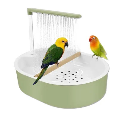 MCBOSON Ducha automática para pájaros: duradera, con caudal ajustable