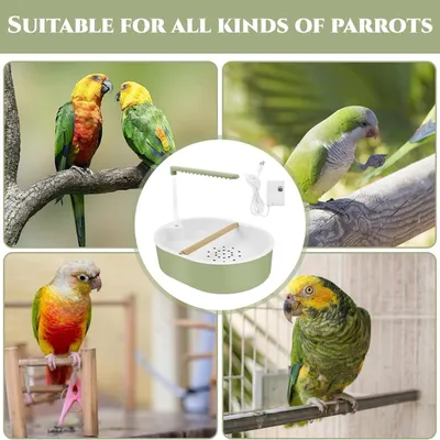 MCBOSON Ducha automática para pájaros: duradera, con caudal ajustable