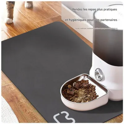 FurryFusion Tapis d'alimentation pour animaux de compagnie