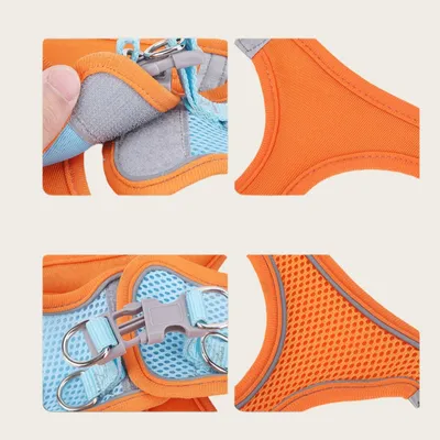 MCBOSON Harnais + Laisse Chat & Chiot : Anti-Fuite, Réglable, Confortable