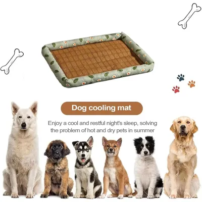 MCBOSON Coussin Frais Rotin pour Chiens  Résistant Chaleur Lavable