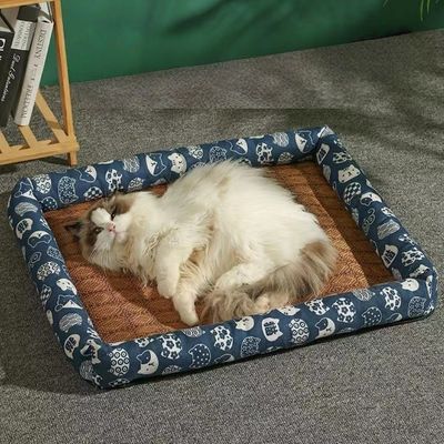 MCBOSON Coussin Frais Rotin pour Chiens  Résistant Chaleur Lavable