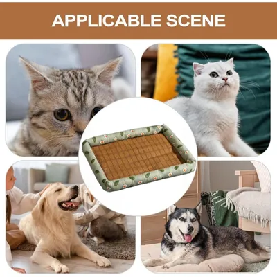 MCBOSON Coussin Frais Rotin pour Chiens  Résistant Chaleur Lavable