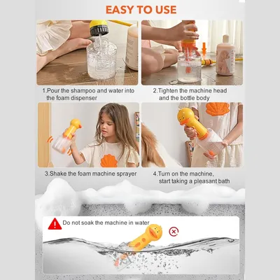 MCBOSON Distributeur mousse électrique pour shampoing chien/chat.